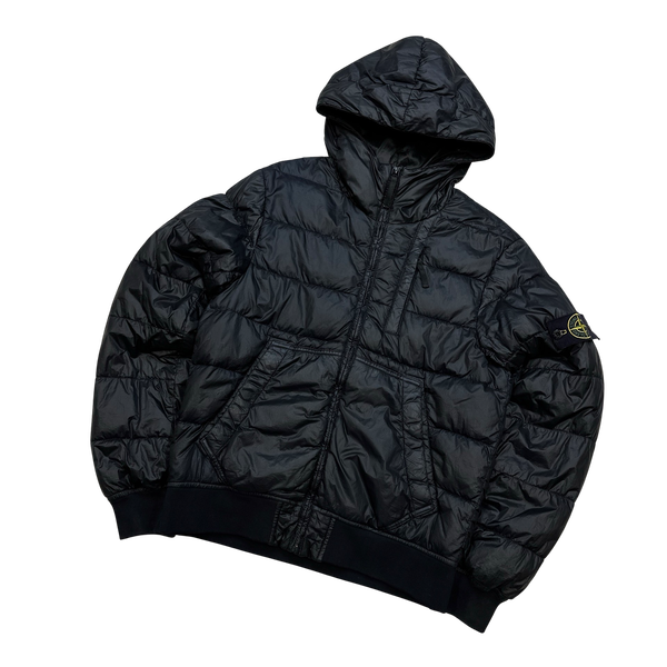Stone Island Navy Garment Dyed Puffer Jacket - Small