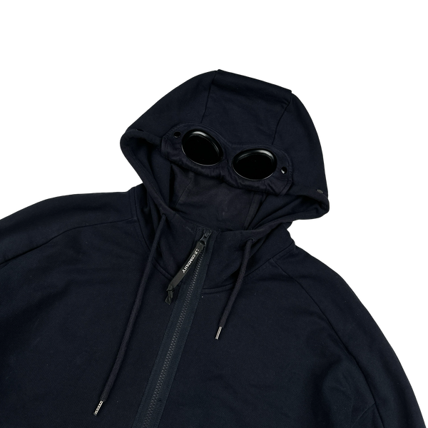 CP Company Navy Cotton Goggle Hoodie - XXL