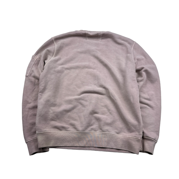 CP Company Pink Cotton Crewneck Jumper - Medium