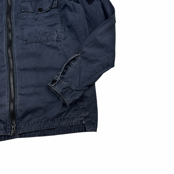 Stone Island 2019 Navy Garment Dyed Overshirt - Medium