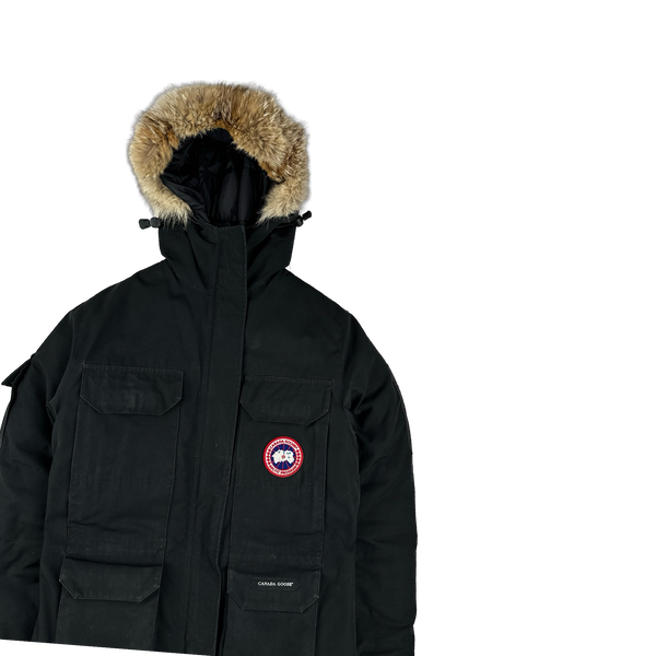 Canada Goose Black Premium Down Coyote Fur Hood Expedition Parka Jacket - XS