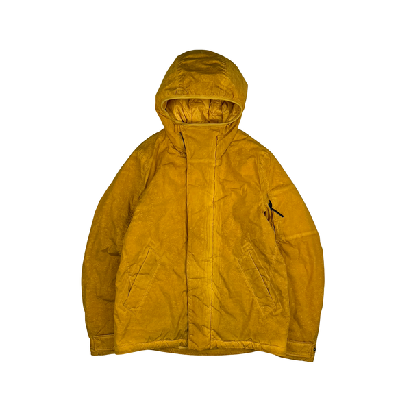 CP Company Orange Nycra Re-Colour Goggle Hooded Jacket - Large