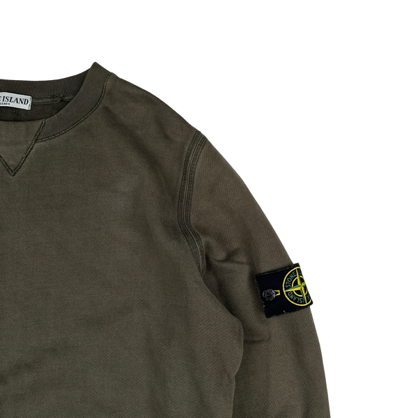 Stone Island 2010 Khaki Crewneck Cotton Jumper - Medium