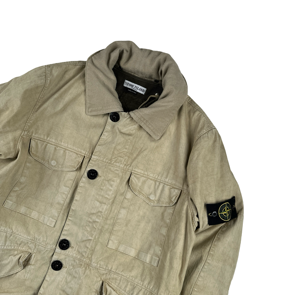 Stone Island 2004 Vintage Lino Flax Nylon Blend Jacket - Medium