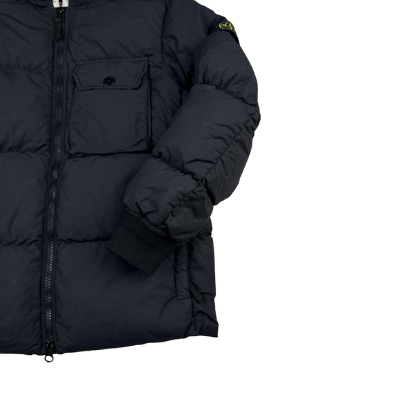 Stone Island Black Naslan Light Watro Down TC Puffer - Medium