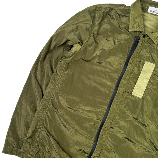 Stone Island 2017 Green Nylon Metal Shimmer Overshirt - Medium
