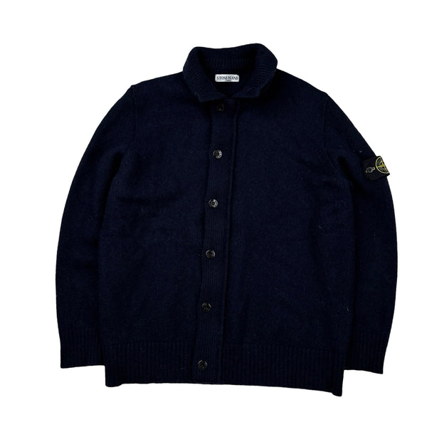 Stone Island 2011 Navy Wool High Neck Jumper - 3XL