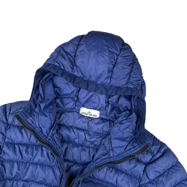 Stone Island 2018 Blue Micro Yarn Down Puffer Jacket - Small