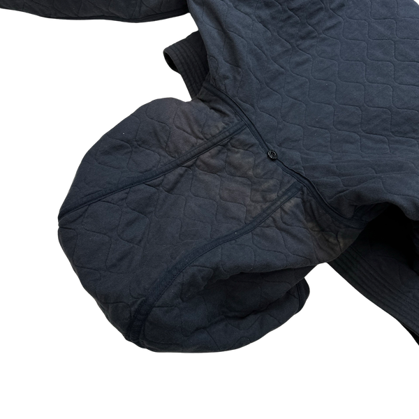 Stone Island Navy Reversible Nylon / Cotton Hooded Jacket - Large
