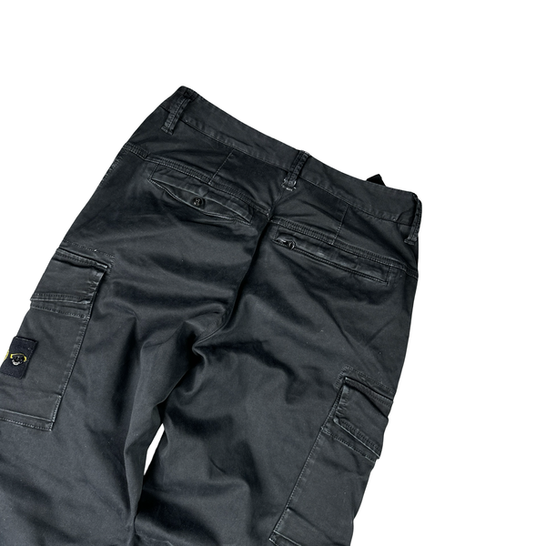 Stone Island 2021 Black Slim Fit Cargo Trousers - 33"