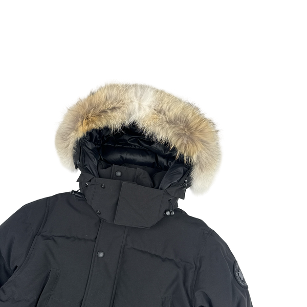 Canada Goose Black Premium Down Carson Coyote Fur Puffer Jacket - Small