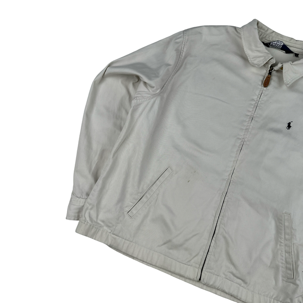 Ralph Lauren White Harrington Zipped Jacket - XL