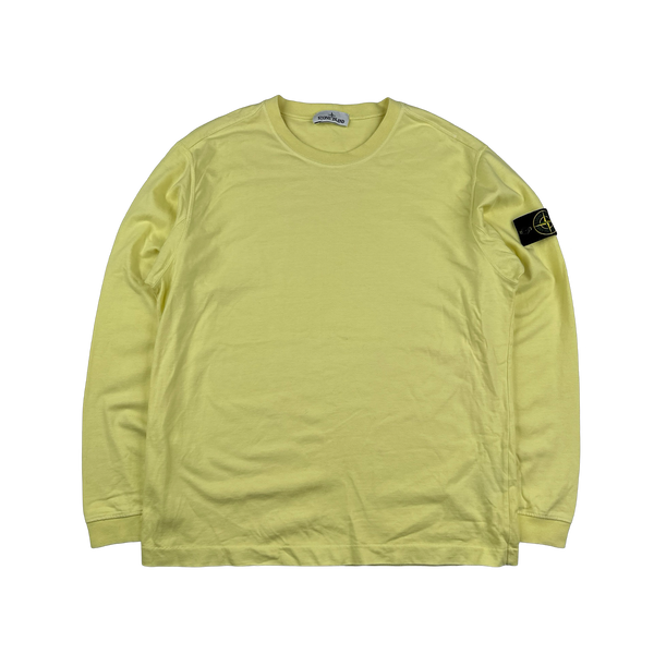 Stone Island 2019 Yellow Crewneck Cotton Jumper - XL