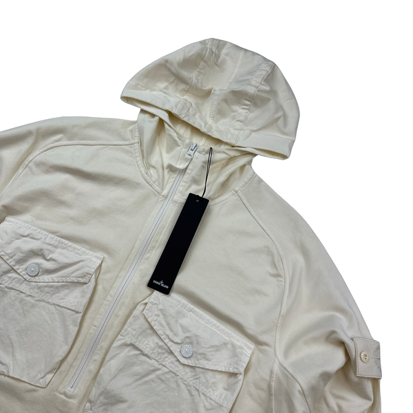 Stone Island 2020 White Ghost Smock Pullover Jumper - Large