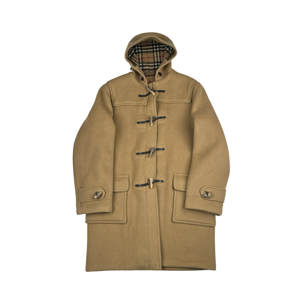 Burberry Lana Wool Blend Hooded Duffle Coat - XL