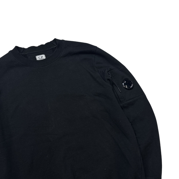 CP Company Black Cotton Crewneck Jumper - Small