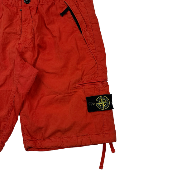 Stone Island 2012 Red Cotton Cargo Shorts - 33"