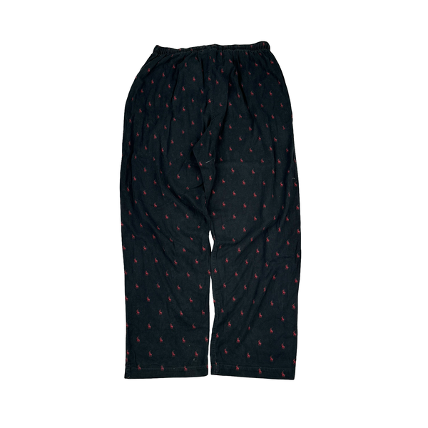 Ralph Lauren Black Cotton Lightweight Pyjama Bottoms - Medium