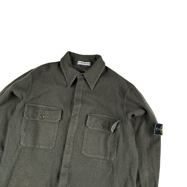 Stone Island Vintage Grey 1998 Wool Overshirt - Medium