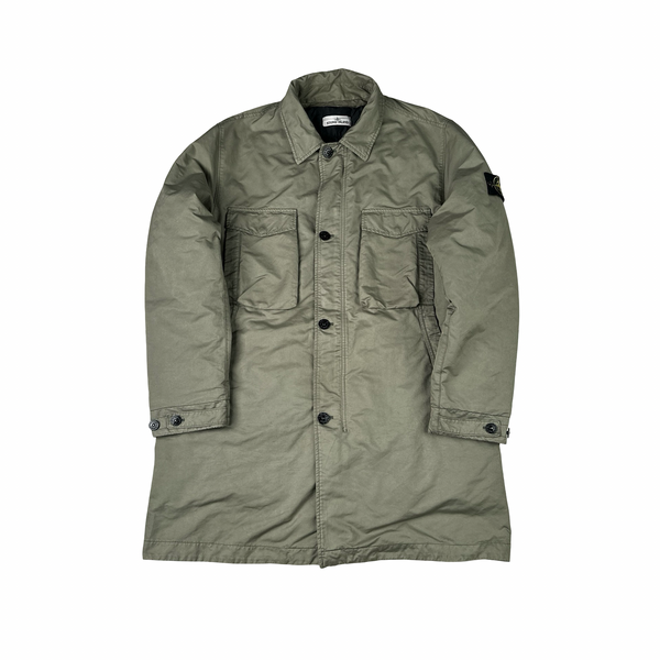 Stone Island Khaki 2019 David TC Primaloft Pea Jacket - XXL