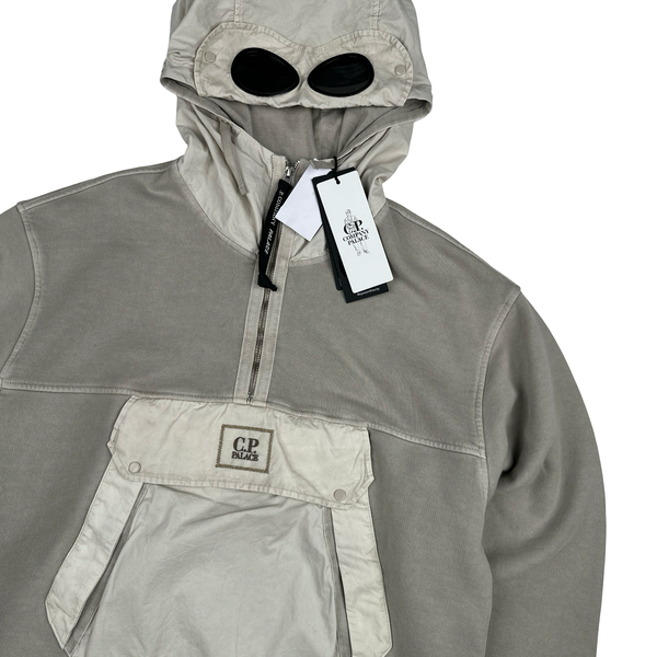 CP Company x Palace Tan Spellout Goggle Hoodie - Small