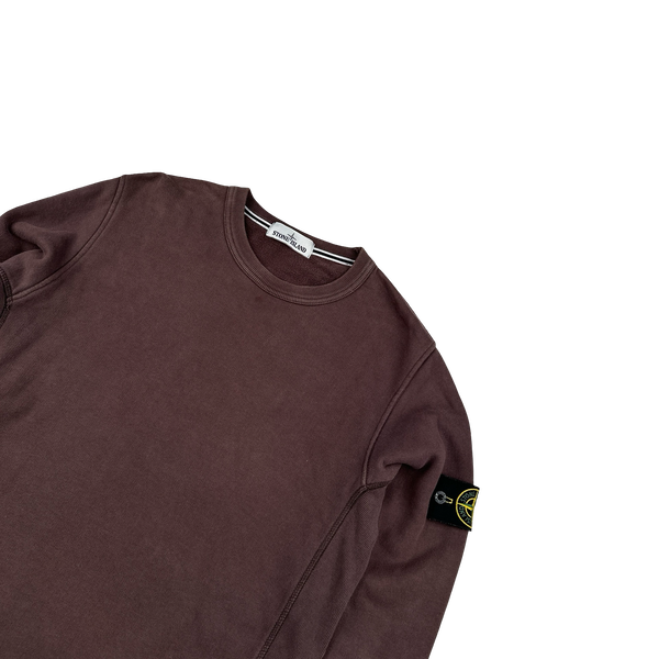 Stone Island 2015 Plum Cotton Crewneck Sweatshirt - Medium