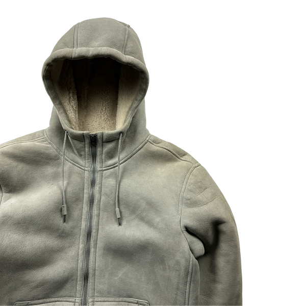 Suede hooded jacket sale