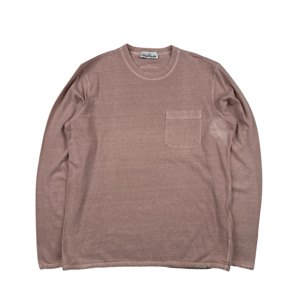 Stone Island 2016 Pink Cotton Longsleeve Lightweight T-Shirt - Large