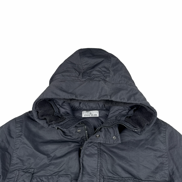 Stone Island 2022 Black Opaque Nylon Twill Down TC Puffer - Large