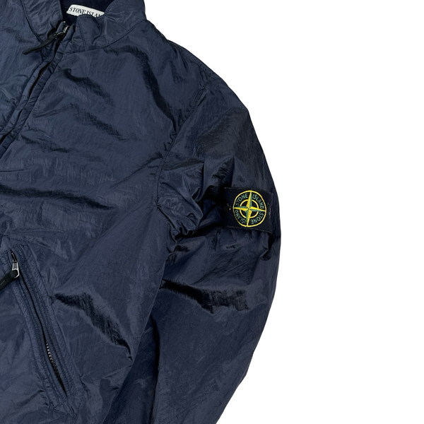 Stone Island 2007 Navy Nylon Metal Quilted Bomber Jacket