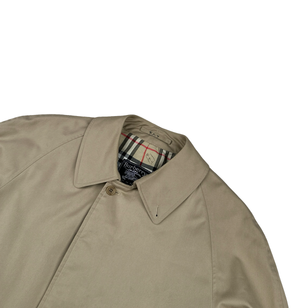 Burberry Nova Check Lined Tan Trench Coat - XXL