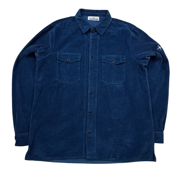 Stone Island AW2020 Blue Jumbo Cord Shirt - XL