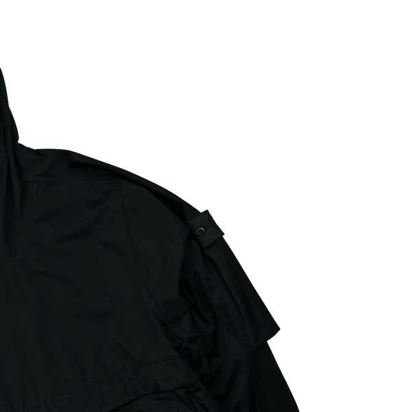 Stone Island 2020 Black Nylon Hooded Smock - Small