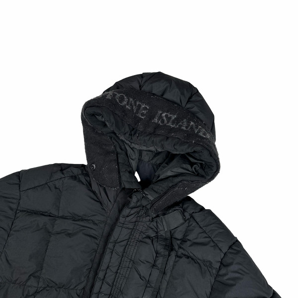 Stone Island 2018 Black Long Down Filled Parka Jacket - Small