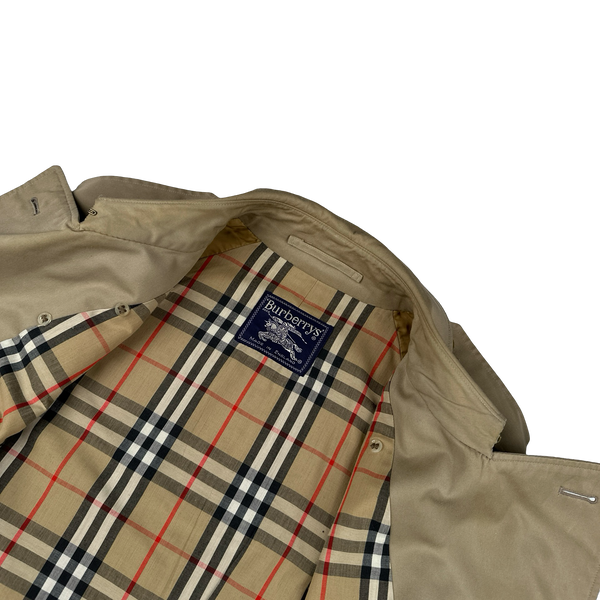 Burberry Nova Check Lined Trench Coat - Medium