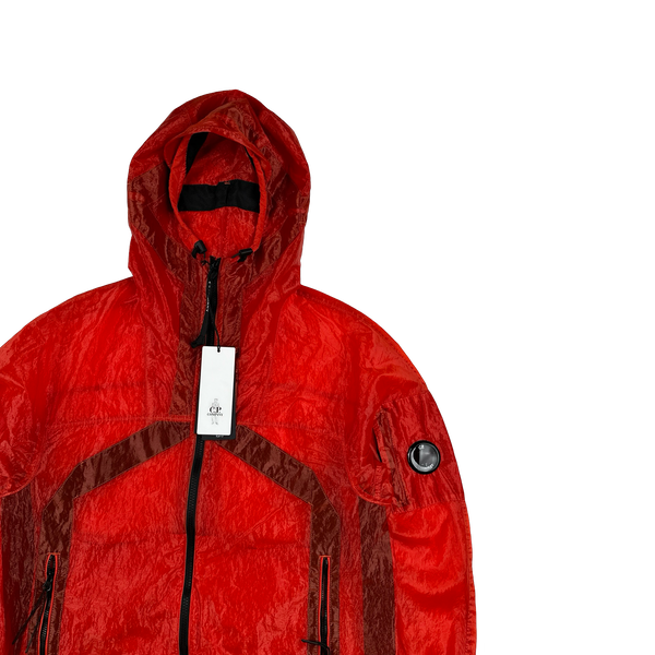 CP Company Red Garment Dyed Nylon Kan D Shell Jacket - Small