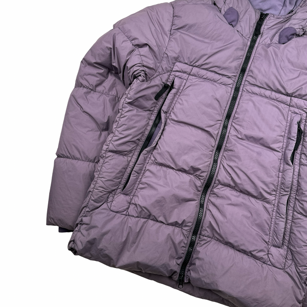 Stone Island Lavender Purple Crinkle Reps Puffer Jacket - Medium
