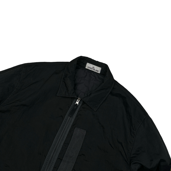 Stone Island 2023 Black Nylon Metal Econyl Overshirt Primaloft Lined - XL