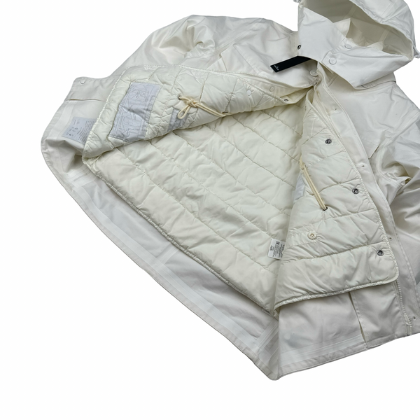 Stone Island 2022 O-Ventile White Ghost Piece Down Dutch Rope Puffer Jacket - Medium