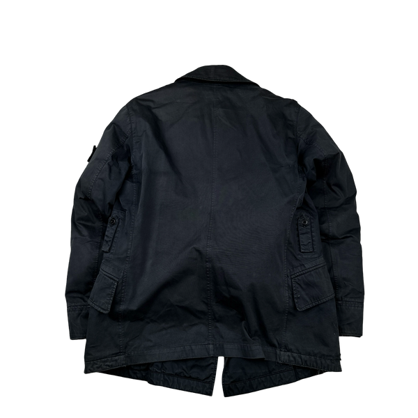 Stone Island 2010 Navy Raso Gommato Down Lined Jacket - Large