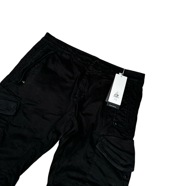 CP Company Black Ergonomic Fit Cargo Trousers - Small