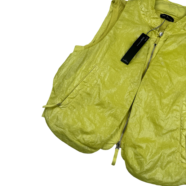 Stone Island 2022 Yellow Shadow Project Glass Linen Utility Vest - Large