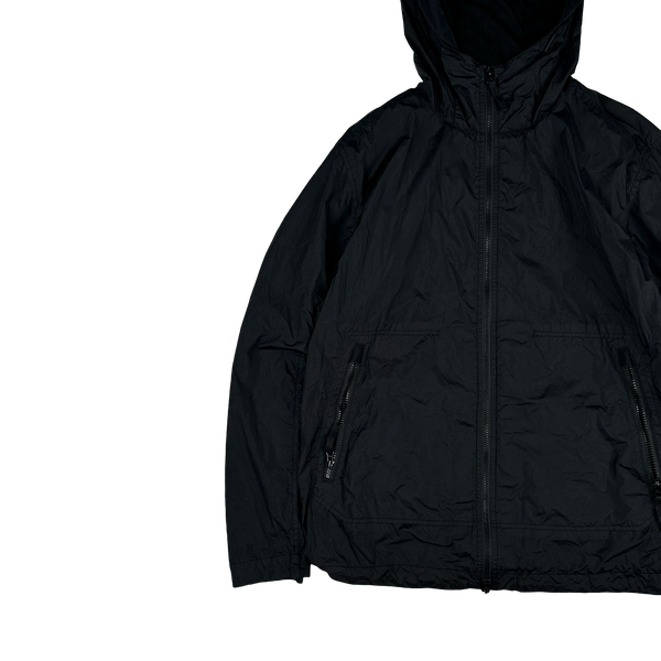 Stone Island 2023 Black Garment Dyed Crinkle Reps Jacket - Large