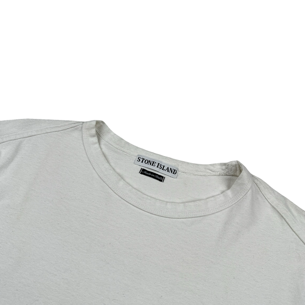 Stone Island Vintage 2000 Spellout Cotton Longsleeve Crewneck T Shirt - Medium