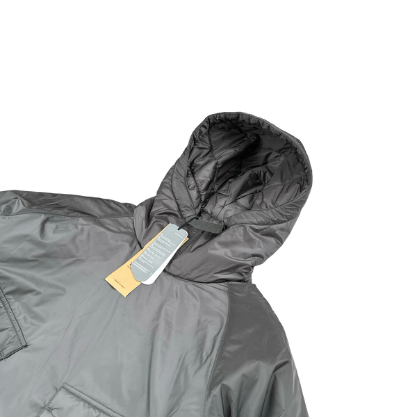 Ten C Charcoal Hooded Primaloft Mid Layer Padded Pullover Jacket - Large