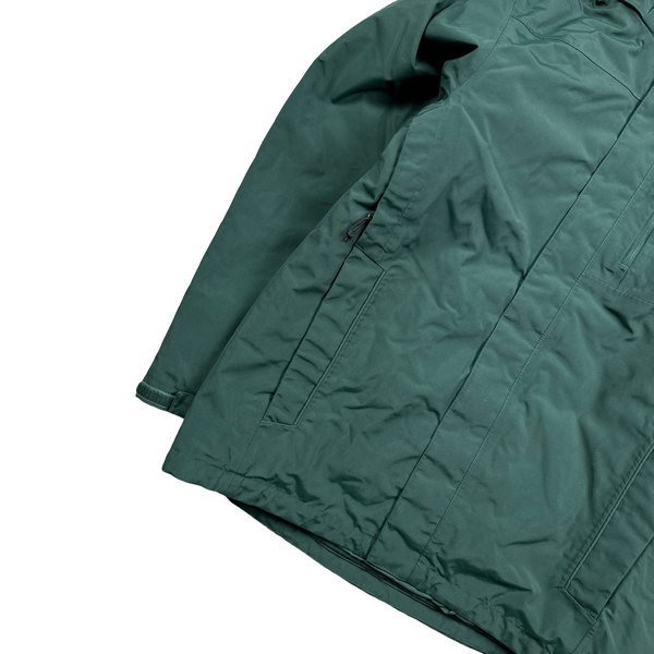 North Face Removable Liner Green Hyvent Hooded Jacket - Small