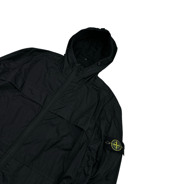 Stone Island 2024 Black Crinkle Reps R-NY Jacket - XL