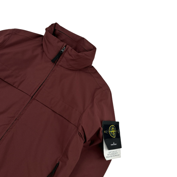 Stone Island 2019 Burgundy Soft Shell R Primaloft Jacket - Small