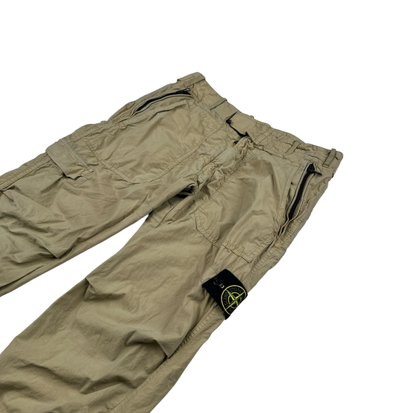 Stone Island Beige 2010 Loose Cotton Cargo Trousers - Medium