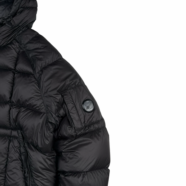 CP Company Black Down Filled DD Shell Lens Viewer Puffer Jacket - XL